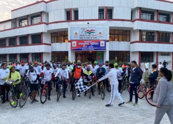 दिल्ली पुलिस के “75वां स्थापना सप्ताह ” के अवसर पर द्वारका ज़िला पुलिस द्वारा किया गया साइकिल रैली का आयोजन 