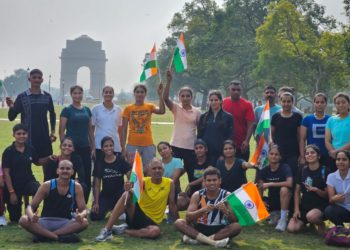 “हर घर तिरंगा दौड़”: दिल्ली पुलिस अकादमी मैराथन क्लब के सदस्यों द्वारा द्वारका से इंडिया गेट तक एक देशभक्ति मैराथन