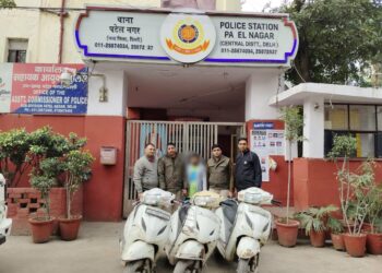 सेंट्रल डिस्ट्रिक्ट के थाना पटेल नगर,स्टाफ द्वारा एक स्नैचर को किया गिरफ्तार