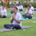 अंतर्राष्ट्रीय योग दिवस के अवसर पर दिल्ली पुलिस के अधिकारियों ने योगाभ्यास किया
