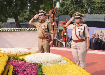 दिल्ली पुलिस , पुलिस स्मृति दिवस पर प्राणों की आहुति देने वाले पुलिस जवानों की याद में स्मृति दिवस परेड का आयोजन किया