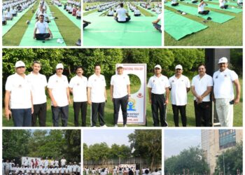 अंतरराष्ट्रीय योग दिवस पर रोहिणी जिले के 570 पुलिस जवानों ने किया योगाभ्यास