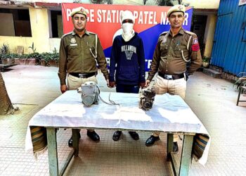 पटेल नगर पुलिस की बड़ी सफलता: दो चोरी की वाटर मोटरों के साथ कुख्यात चोर गिरफ्तार