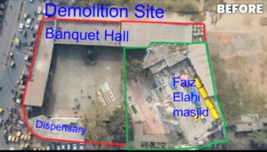 Turkman Gate demolition near Faiz-e-Elahi mosque Old Delhi 