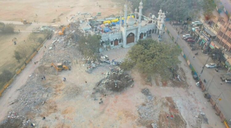 Turkman Gate demolition near Faiz-e-Elahi mosque Old Delh
