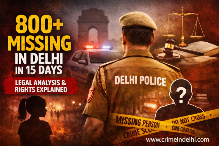 Over 800 Missing Persons in Delhi in just 15 days of 2026