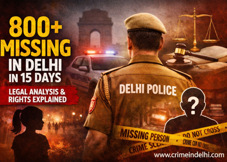 Over 800 Missing Persons in Delhi in just 15 days of 2026