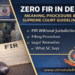 Zero FIR in Delhi