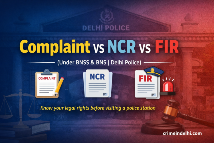 Complaint vs NCR vs FIR