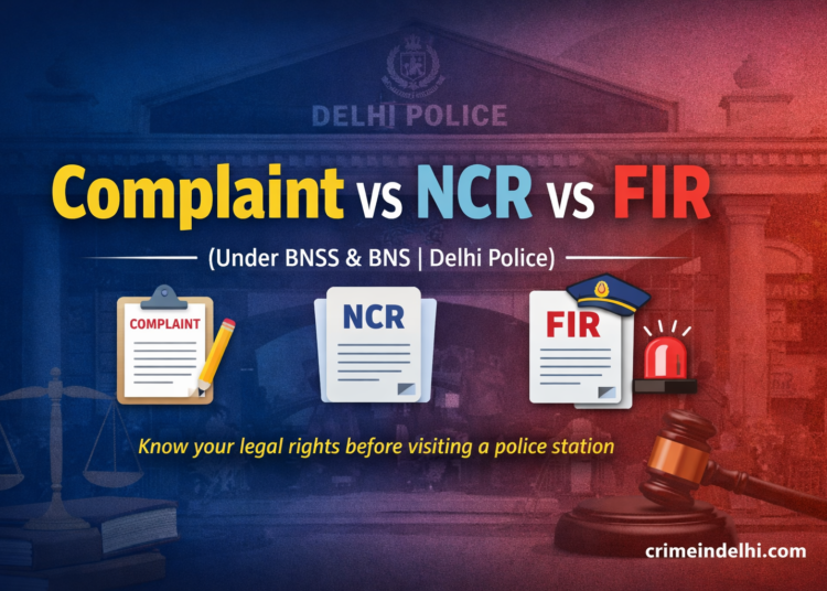 Complaint vs NCR vs FIR