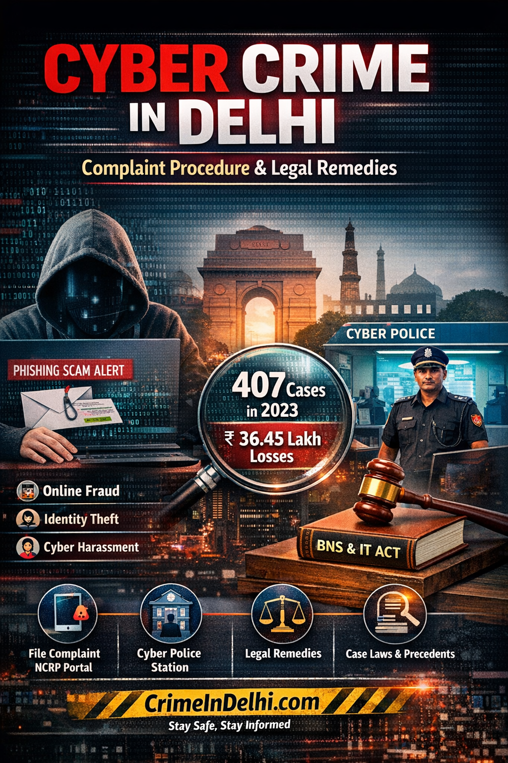 Cyber crime statistics of India and Delhi