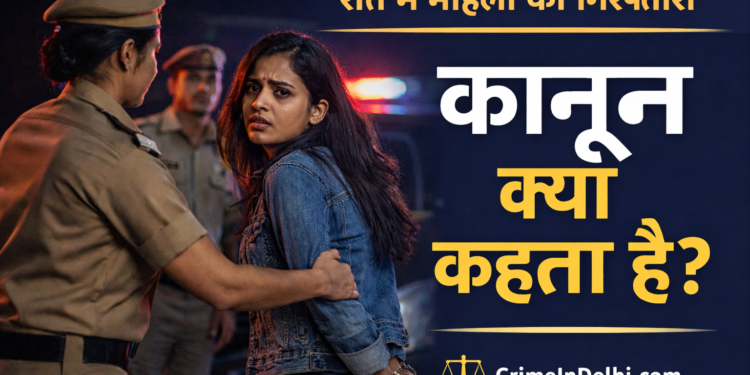 can police arrest a woman at night in india