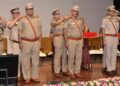 दिल्ली पुलिस मुख्यालय में पिपिंग सेरेमनी: 182 कर्मियों को रिटायरमेंट पर मानद पदोन्नति