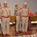 दिल्ली पुलिस मुख्यालय में पिपिंग सेरेमनी: 182 कर्मियों को रिटायरमेंट पर मानद पदोन्नति