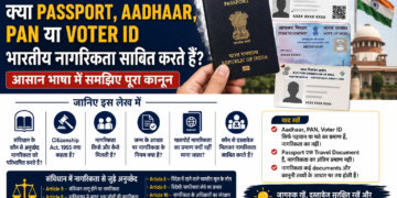 citizenship proof documents india क्या Passport, Aadhaar, PAN या Voter ID भारतीय नागरिकता साबित करते हैं?