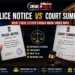 Police Notice vs Court Notice