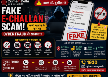 Fake e-challan scam awareness