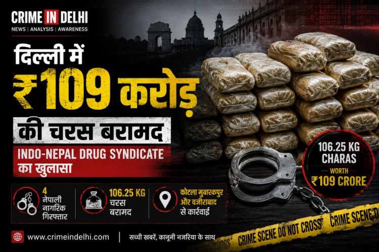 Delhi Police seizes 106.25 kg charas worth ₹109 crore