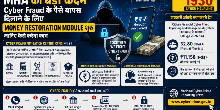 MHA Money Restoration Module: Cyber Fraud के पैसे वापस कैसे मिलेंगे