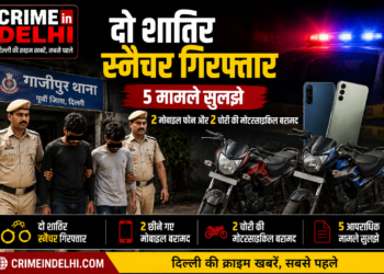 दो शातिर स्नैचर गिरफ्तार, 5 मामले सुलझे