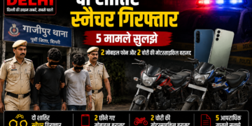 दो शातिर स्नैचर गिरफ्तार, 5 मामले सुलझे