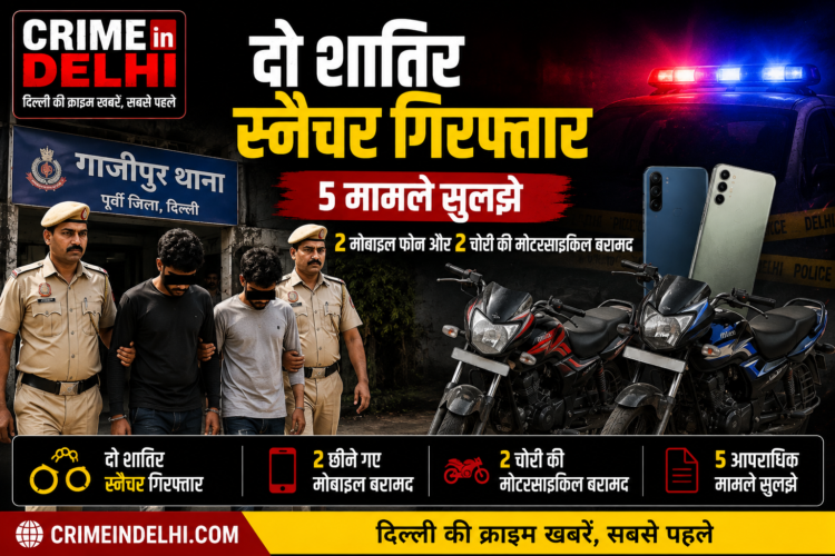 दो शातिर स्नैचर गिरफ्तार, 5 मामले सुलझे