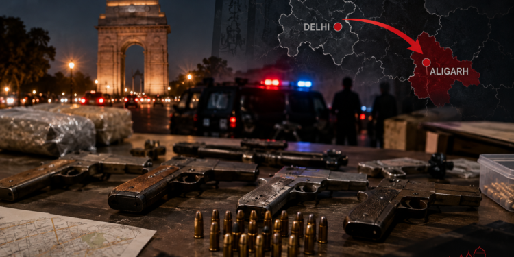 दिल्ली से यूपी तक अवैध हथियारों का नेटवर्क? Aligarh में Arms Manufacturing Unit का खुलासा