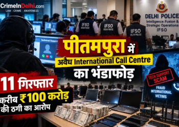 पीतमपुरा में अवैध International Call Centre का भंडाफोड़, 11 गिरफ्तार